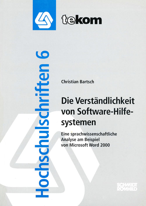 Ausgabe Die Verständlichkeit von Software-Hilfesystemen